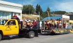Fun times in Philipsburg, Montana watching the local high school athletic teams on their float in the Independence Day parade.