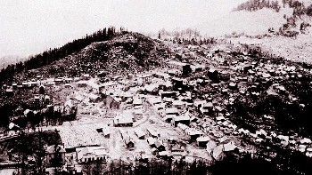 The city of Granite in its busy years, 1890, courtesy of the Philipsburg Mail.